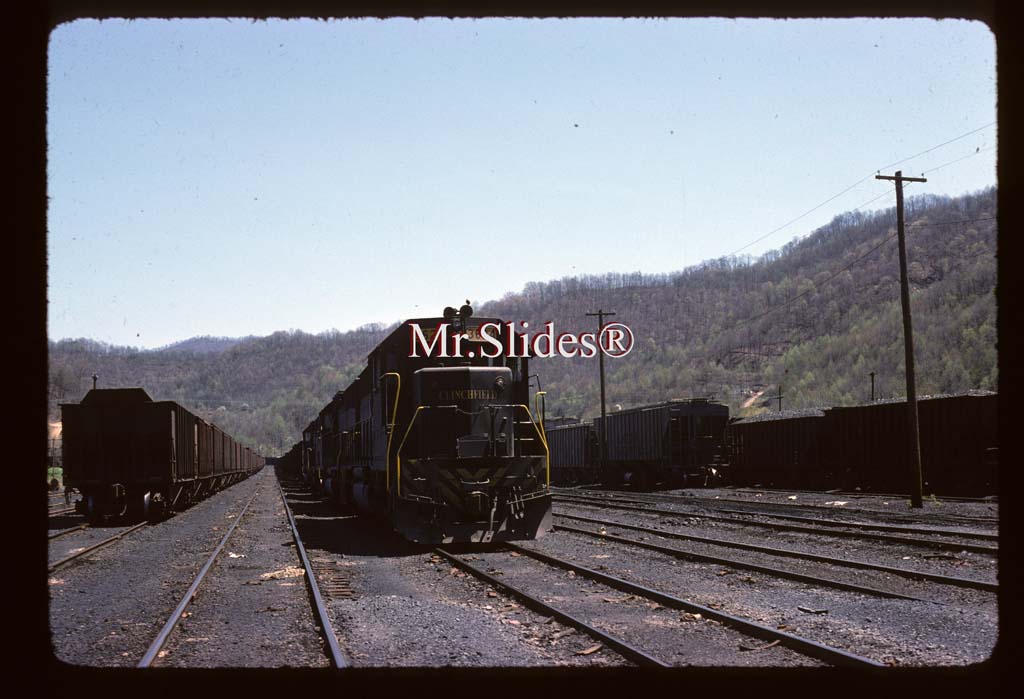 Slide CRR Clinchfield RR SD45 2 3624 & 2 W/Train In 1975 At Loyall KY